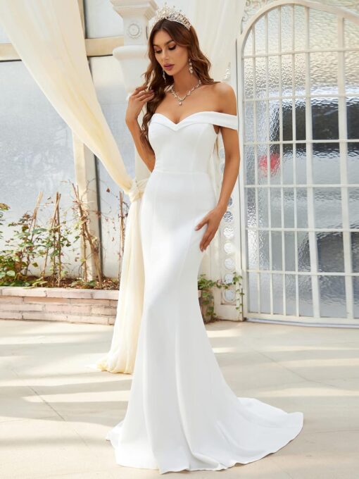 Robe De Soirée Mariage Blanche image 11 | Soirée Blanche