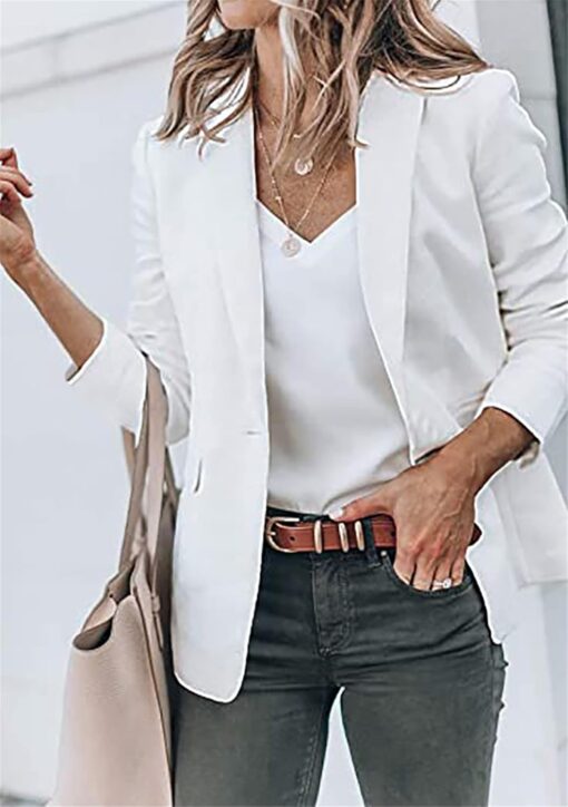 Veste de Bureau Simple pour Femmes image 5 | Soirée Blanche