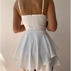 Robe Courte Blanche En Dentelle Sans Manche image 17 | Soirée Blanche