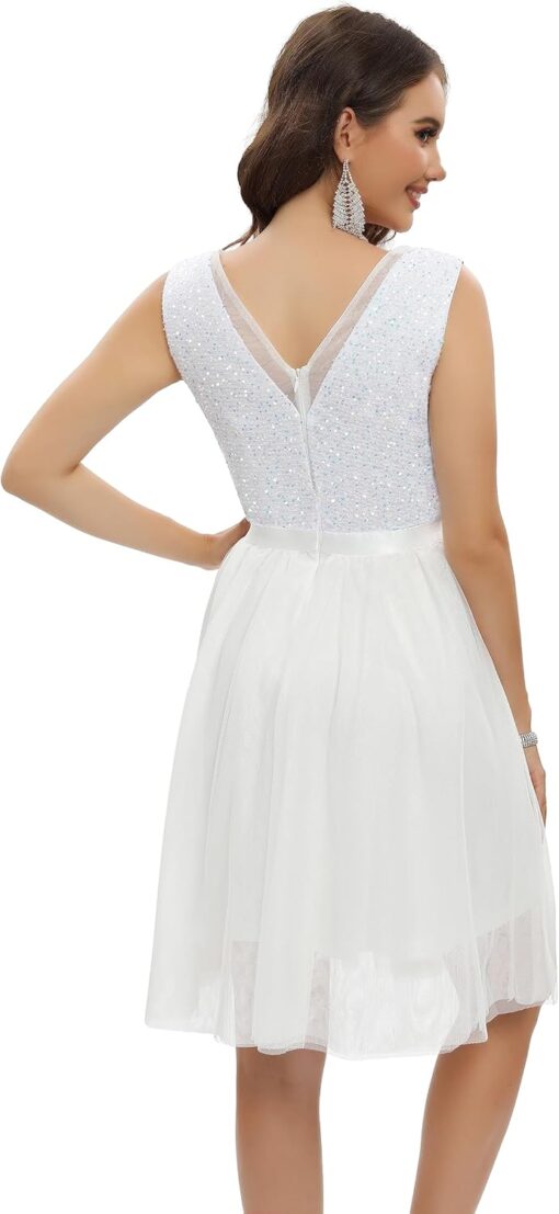 Robe Courte De Soirée Blanche image 7 | Soirée Blanche