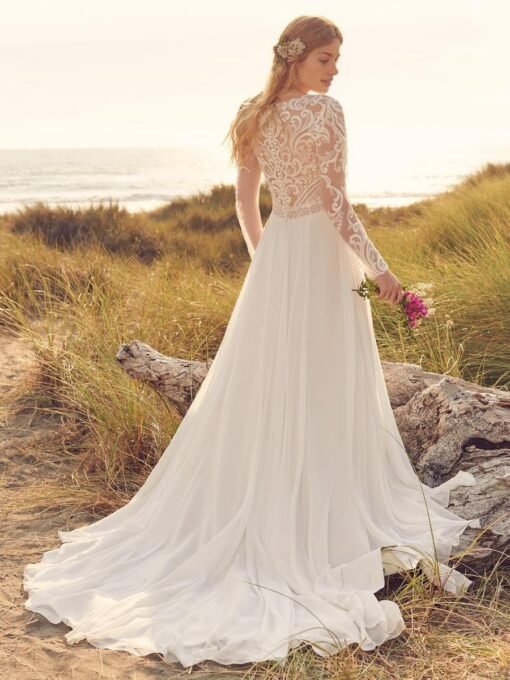 Robe De Mariée Bohème Dentelle image 7 | Soirée Blanche