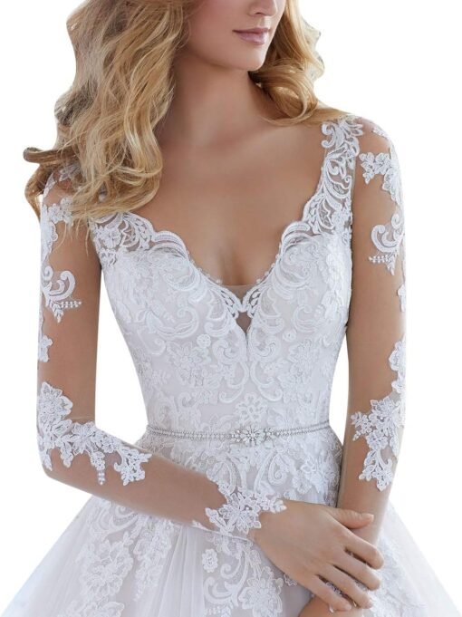 Robe De Mariée Elégante Blanche image 7 | Soirée Blanche