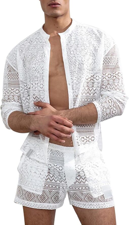 Pyjama Complexe pour Homme - Luxueux pour un Moment Intime image 3 | Soirée Blanche