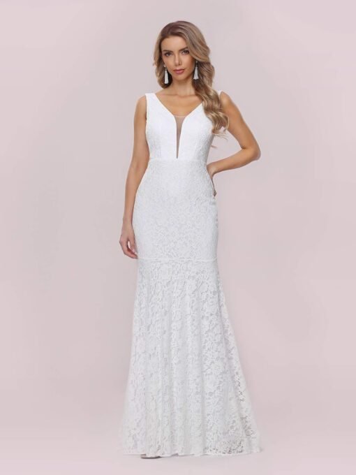 Robe De Mariée Grande Taille Sirène Dentelle image 5 | Soirée Blanche