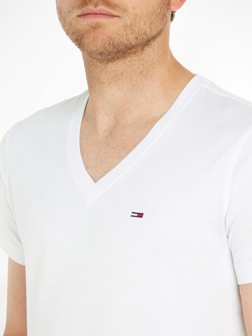 T-shirt Original Tommy Hilfiger Homme en Jersey V-Neck image 7 | Soirée Blanche