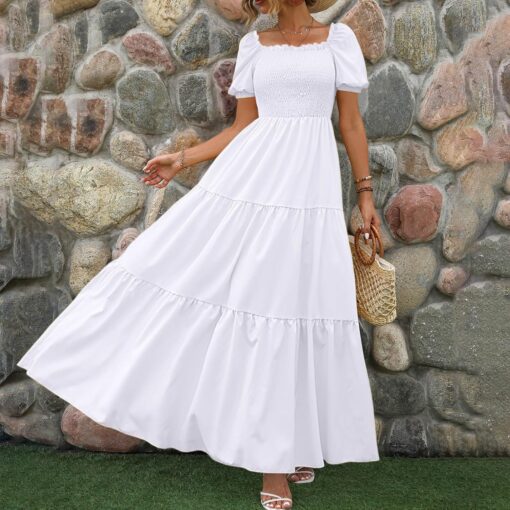 Robe Longue Bohème Blanche image 5 | Soirée Blanche