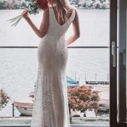 Robe De Mariée Grande Taille Sirène Dentelle image 25 | Soirée Blanche