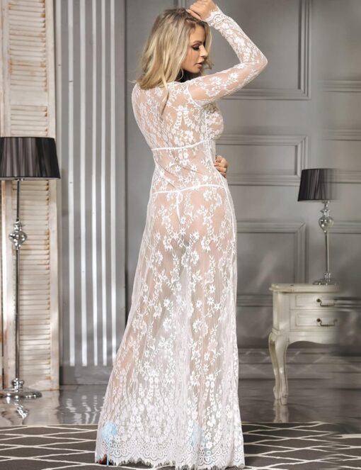 Robe De Nuit Dentelle Blanche image 5 | Soirée Blanche