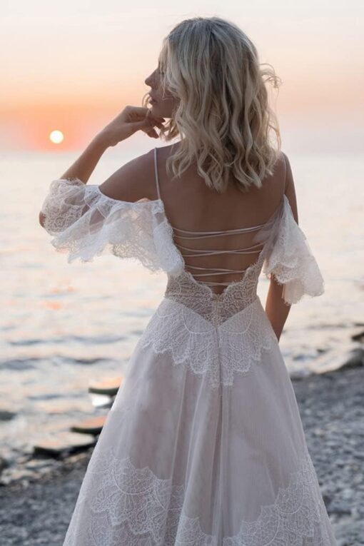 Robe De Mariée Vintage Sexy Blanche image 7 | Soirée Blanche