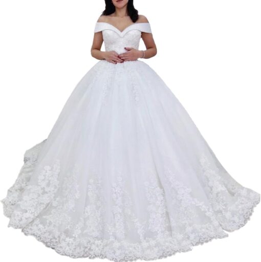 Robe De Mariée Princesse Luxe Blanche image 1 | Soirée Blanche