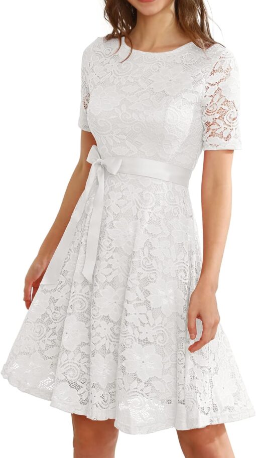 Robe De Mariée Courte Grande Taille Blanche image 1 | Soirée Blanche